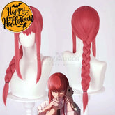 【In Stock】Manga Chainsaw Man Wig Makima Red Ponytail Long Cosplay Wig(1) Wigs